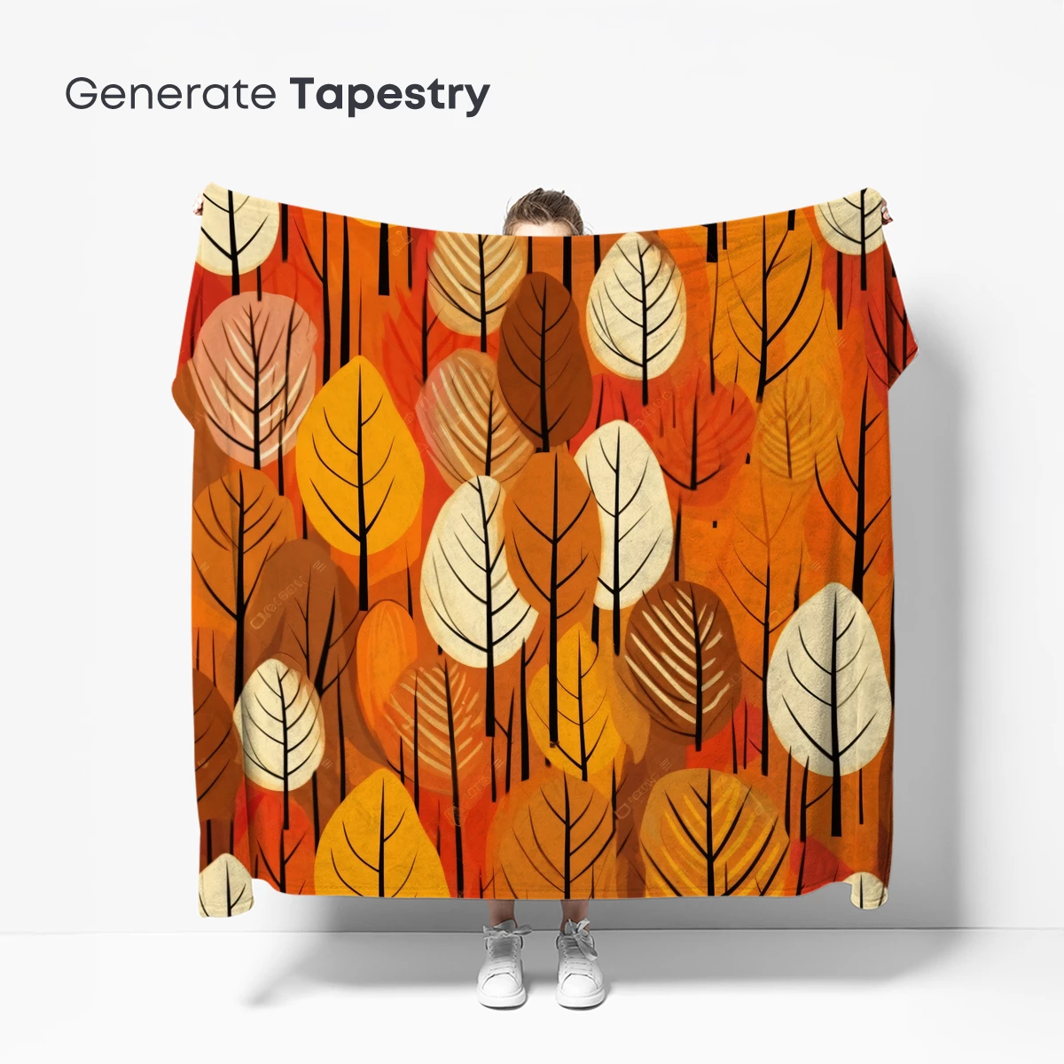 Autumnal Leaf Symphony: Abstract Forest Palette - Image 5