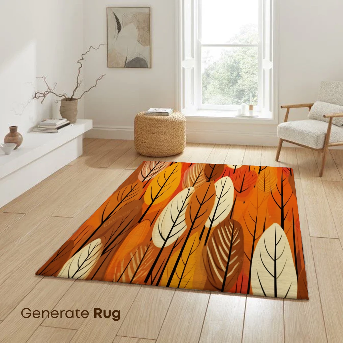 Autumnal Leaf Symphony: Abstract Forest Palette - Image 6