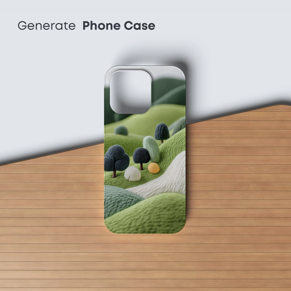 Felted Forest Whimsy: Textured Green Landscapes - Image 3