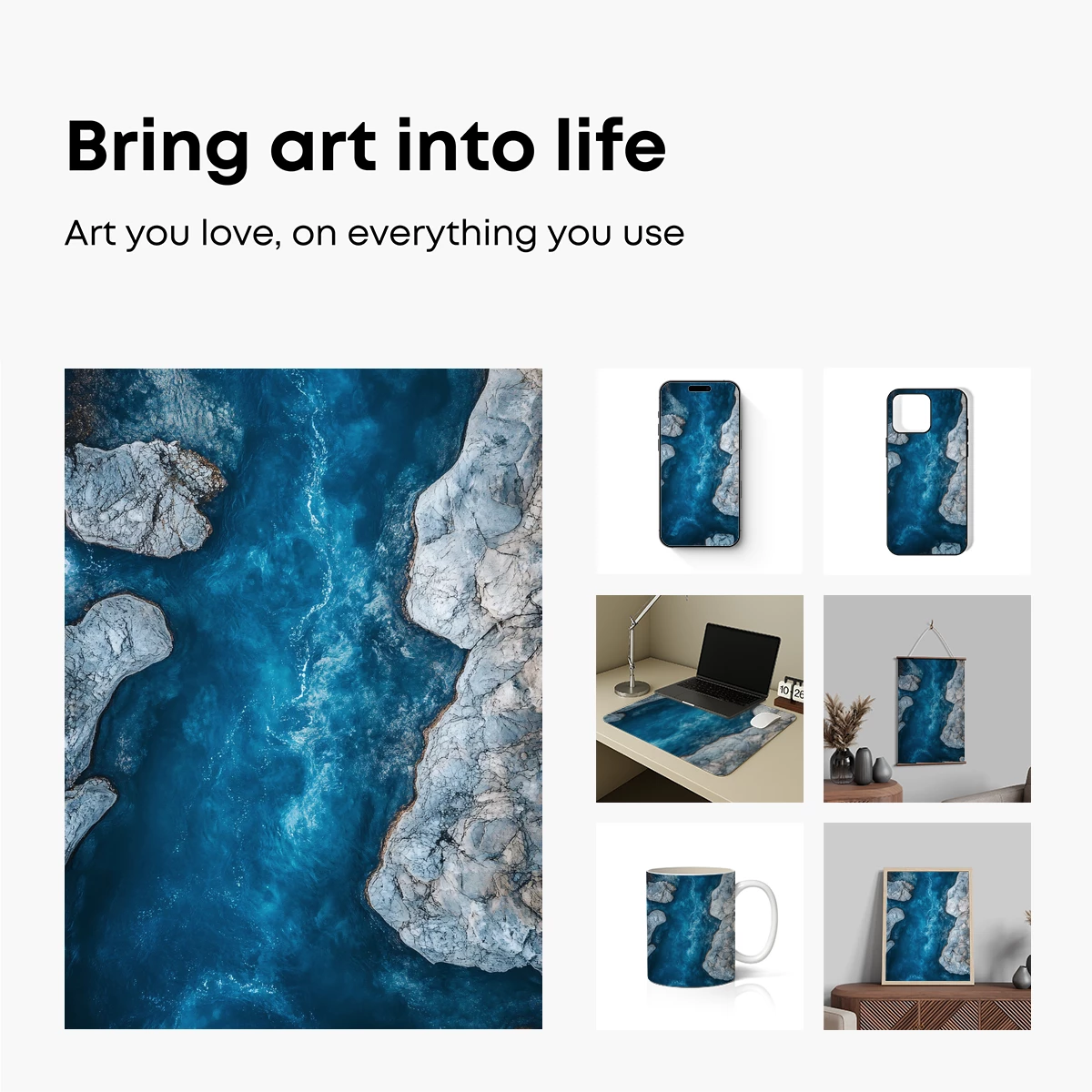 Azure Abyss: Rock and Water Harmony - Image 2