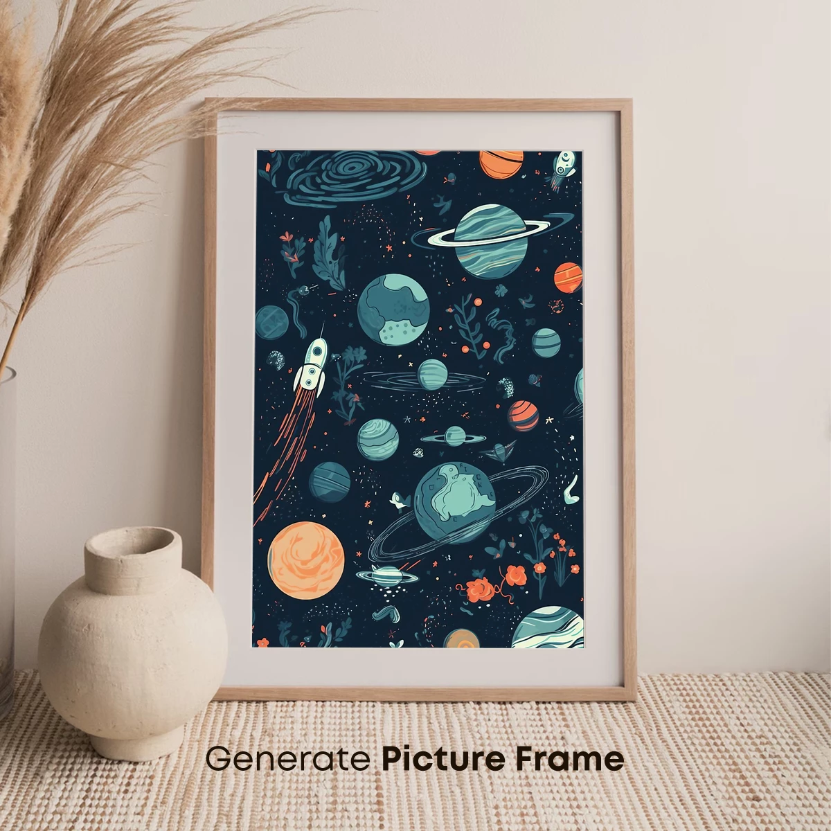 Cosmic Garden: Planetary Bloom in Space - Image 7