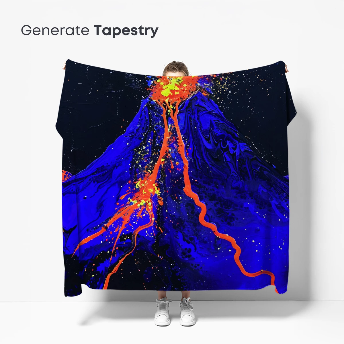 Erupting Cosmic Volcano: Abstract Fusion Art - Image 5