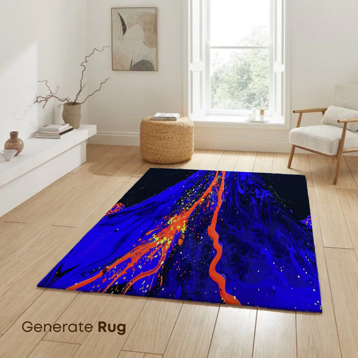 Erupting Cosmic Volcano: Abstract Fusion Art - Image 6