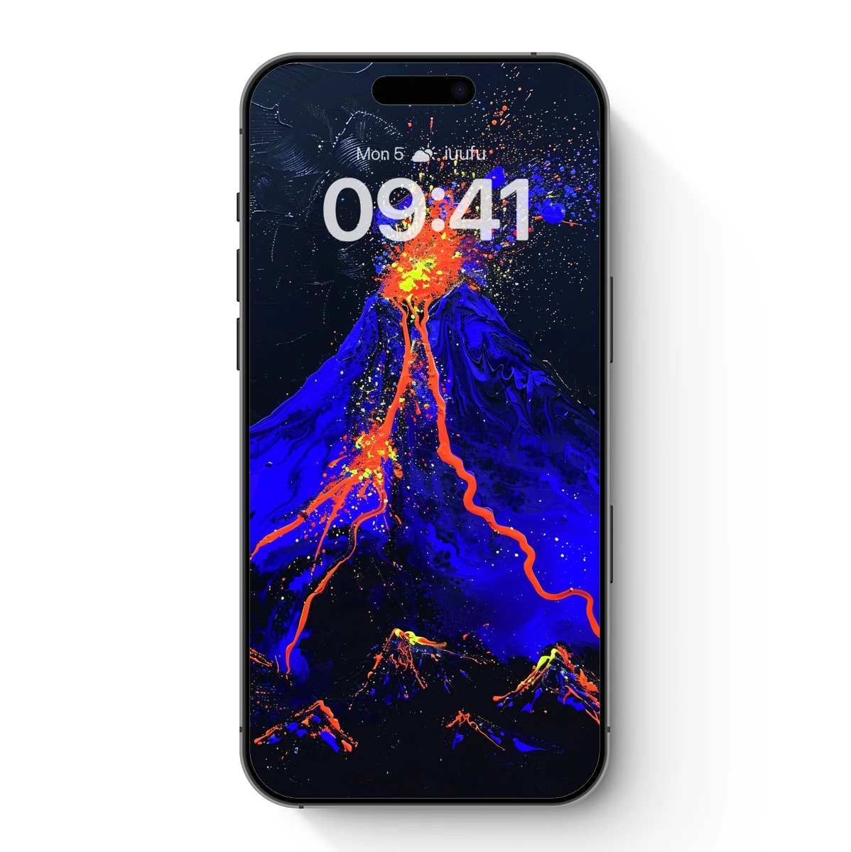 Erupting Cosmic Volcano: Abstract Fusion Art