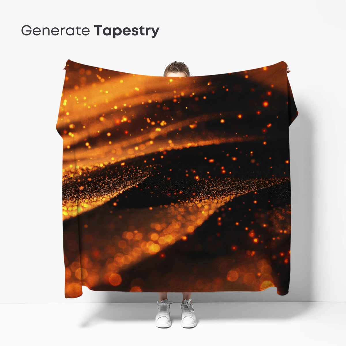Golden Bokeh Waves: A Symphony of Light and Shadow - Image 5