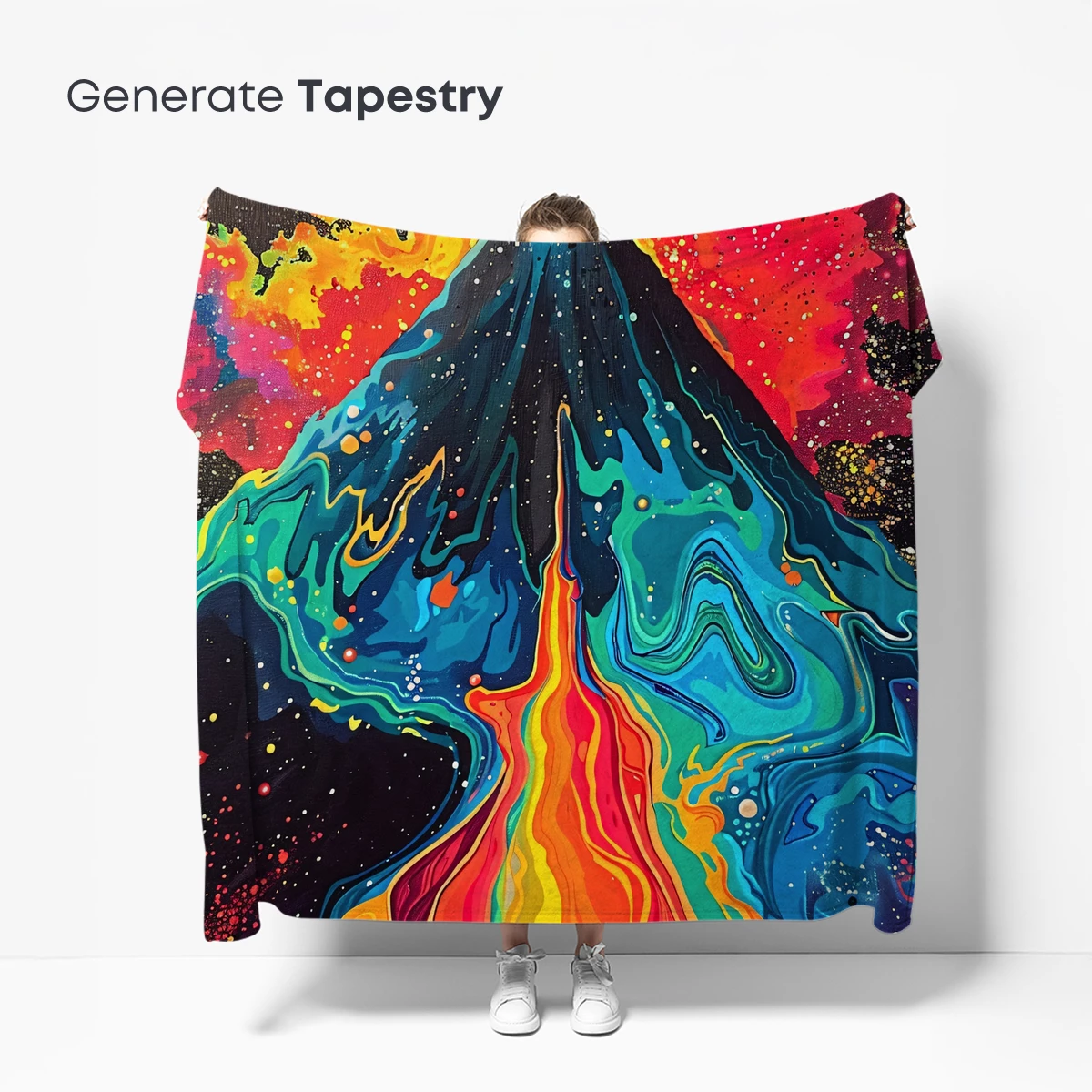 Cosmic Volcano Eruption: A Fusion of Fire and Stars - Image 5