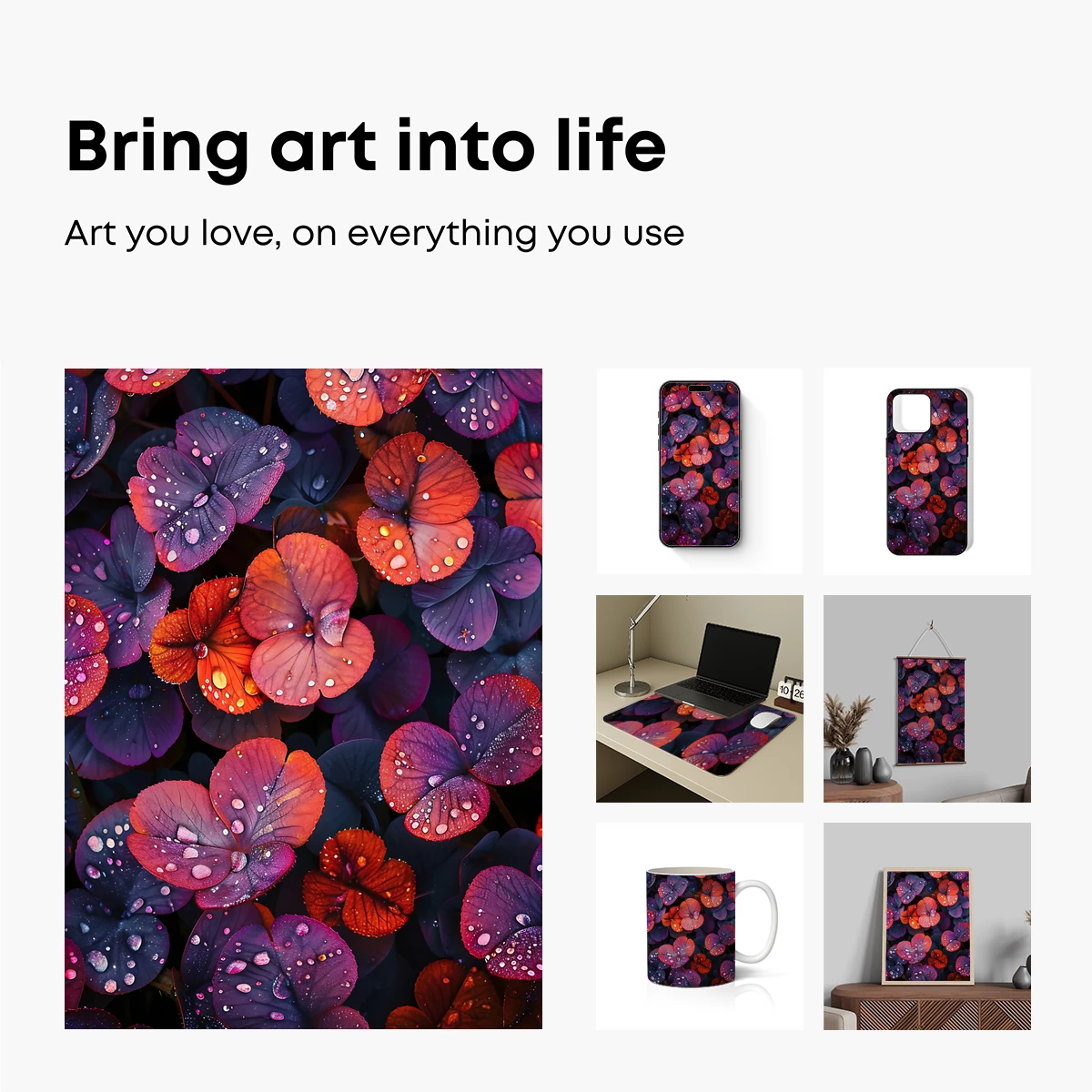 Dew-Kissed Petals: A Symphony of Color and Texture - Image 2