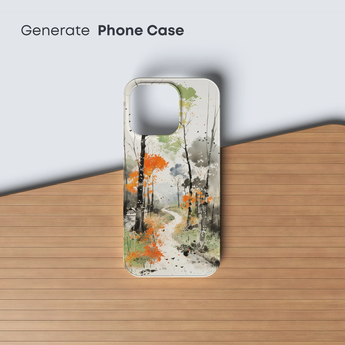 Autumnal Forest Path: Watercolor Whispers - Image 3