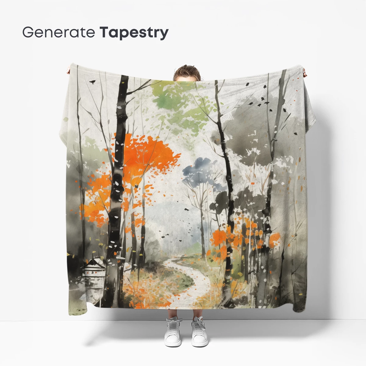 Autumnal Forest Path: Watercolor Whispers - Image 5