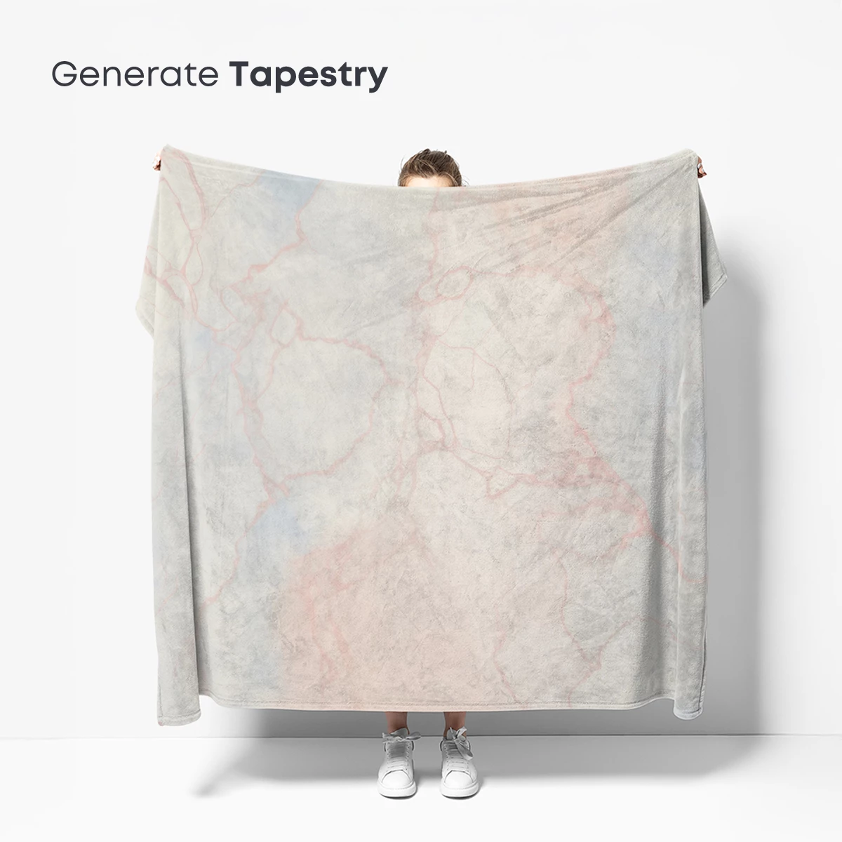 Ethereal Marble Veins: Pink and Blue Harmony - Image 5