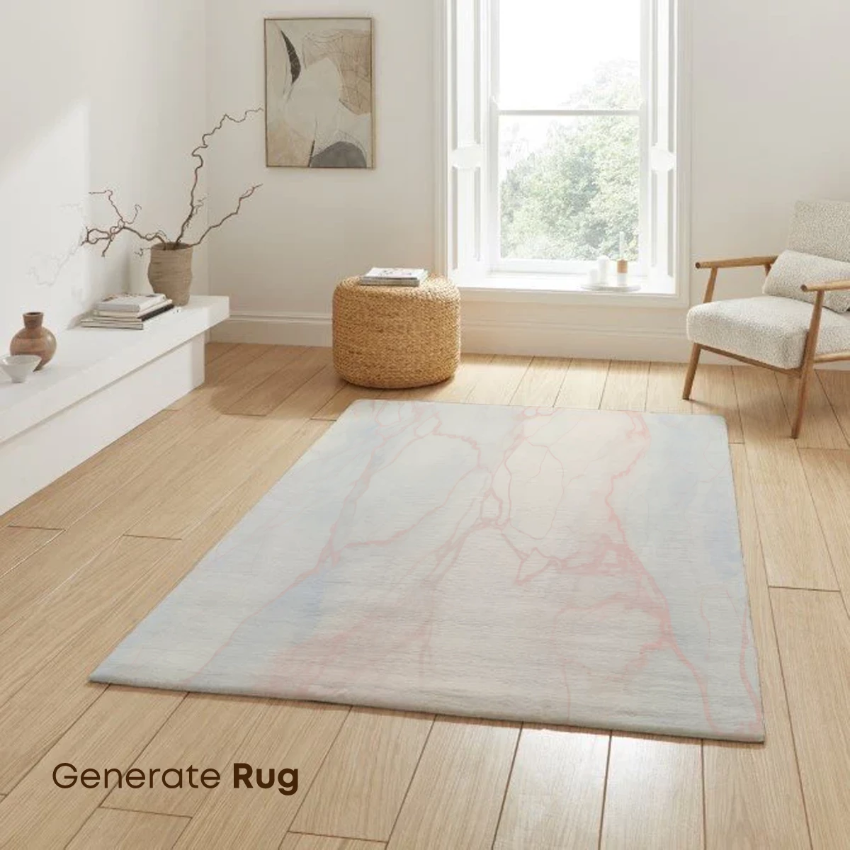 Ethereal Marble Veins: Pink and Blue Harmony - Image 6