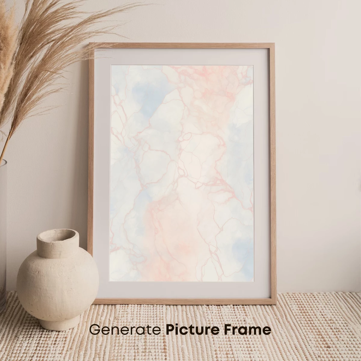 Ethereal Marble Veins: Pink and Blue Harmony - Image 7