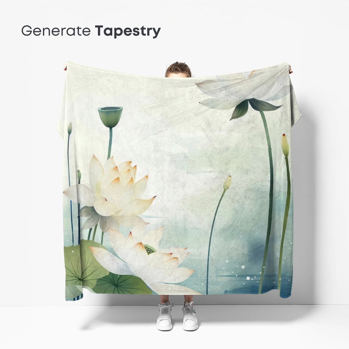 Ethereal Lotus Serenity: Watercolor Harmony - Image 5