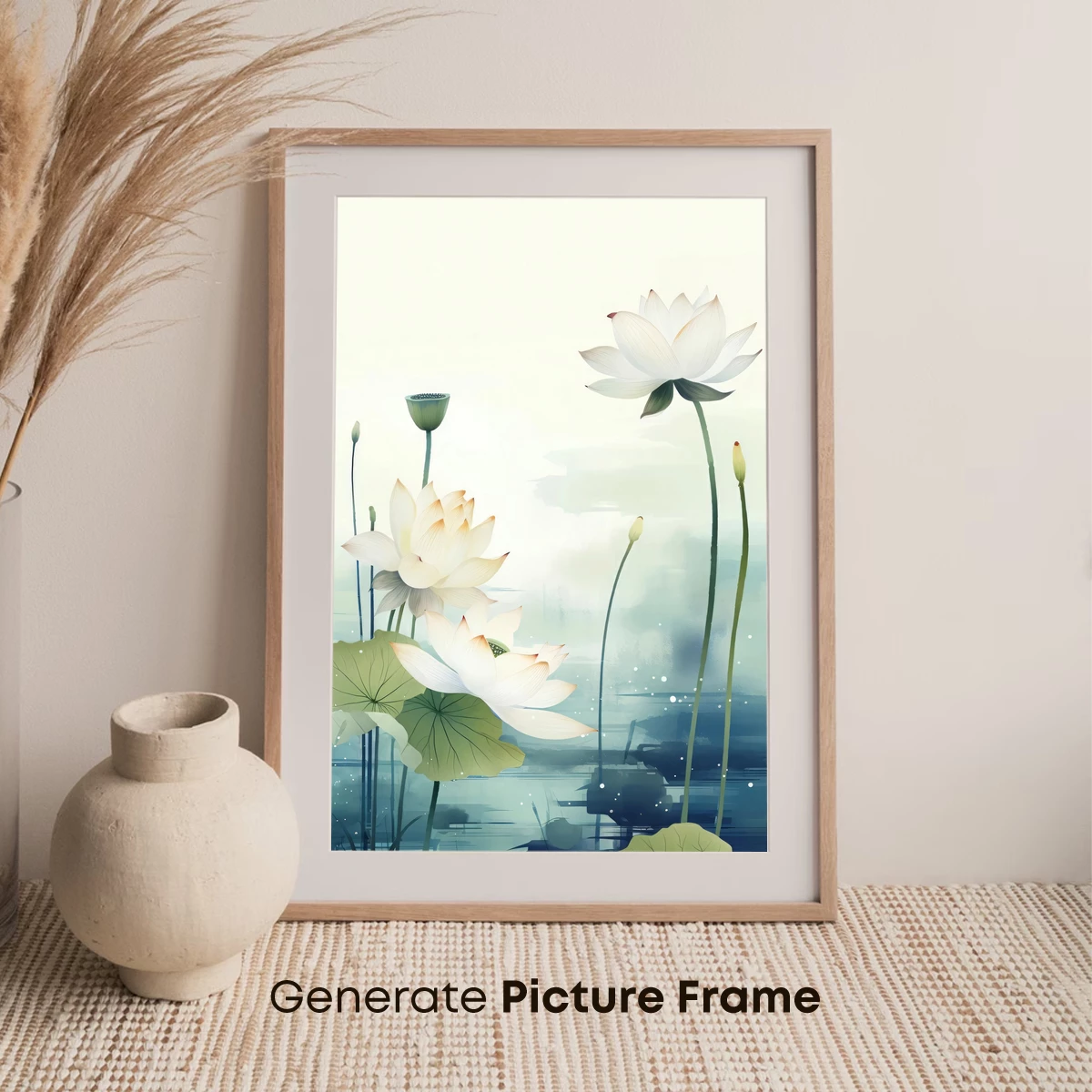 Ethereal Lotus Serenity: Watercolor Harmony - Image 7