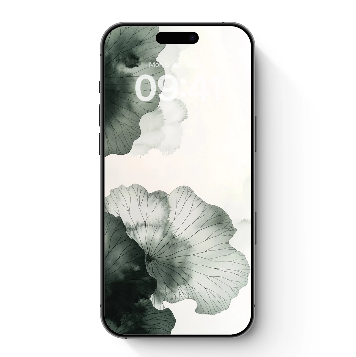 Ink Lotus Elegance: Monochromatic Serenity