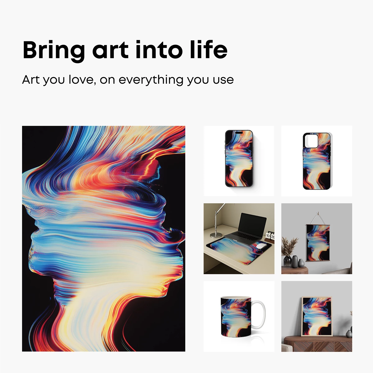 Fluid Symphony: Abstract Profile in Vibrant Motion