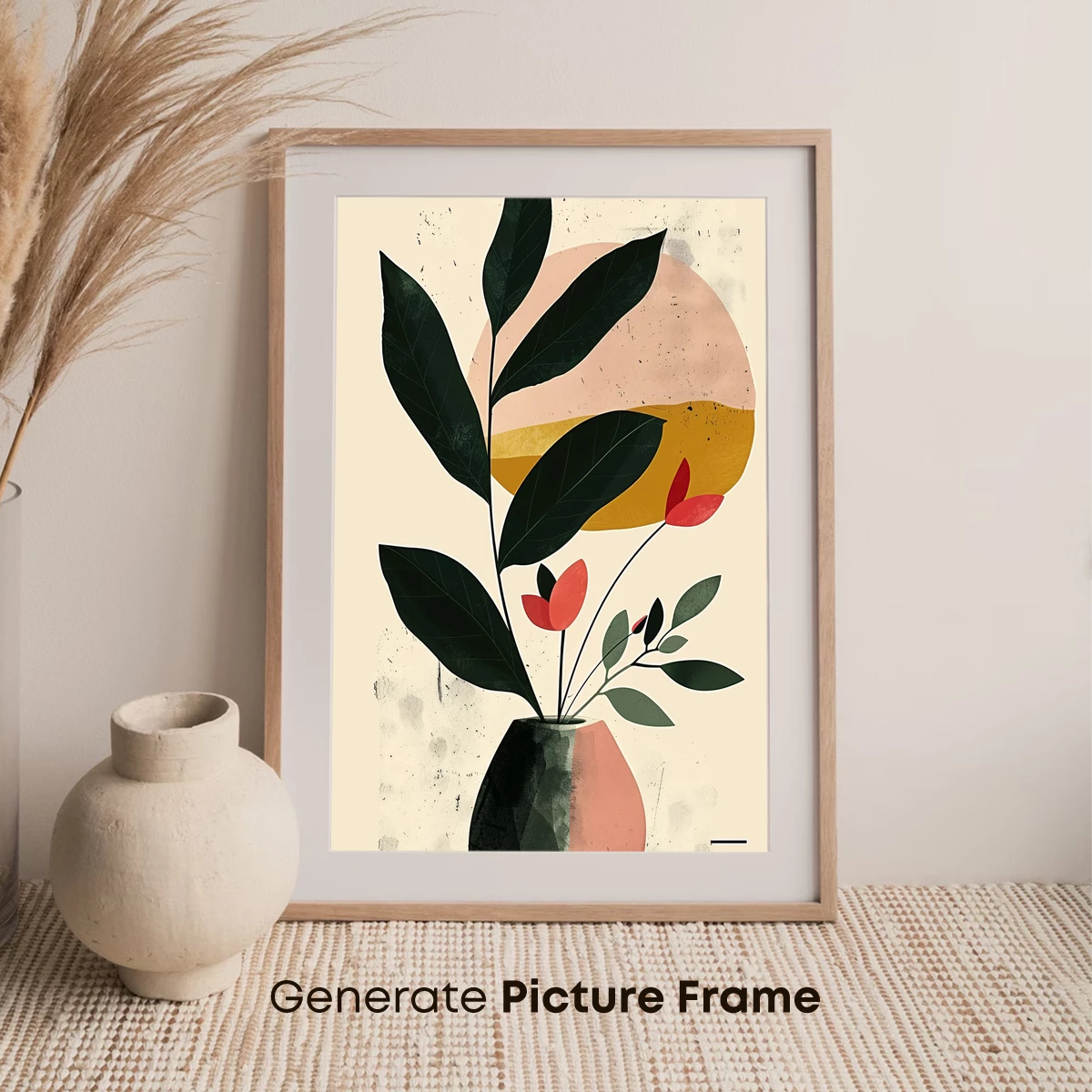 Abstract Vase Elegance: Modern Floral Artistry - Image 7