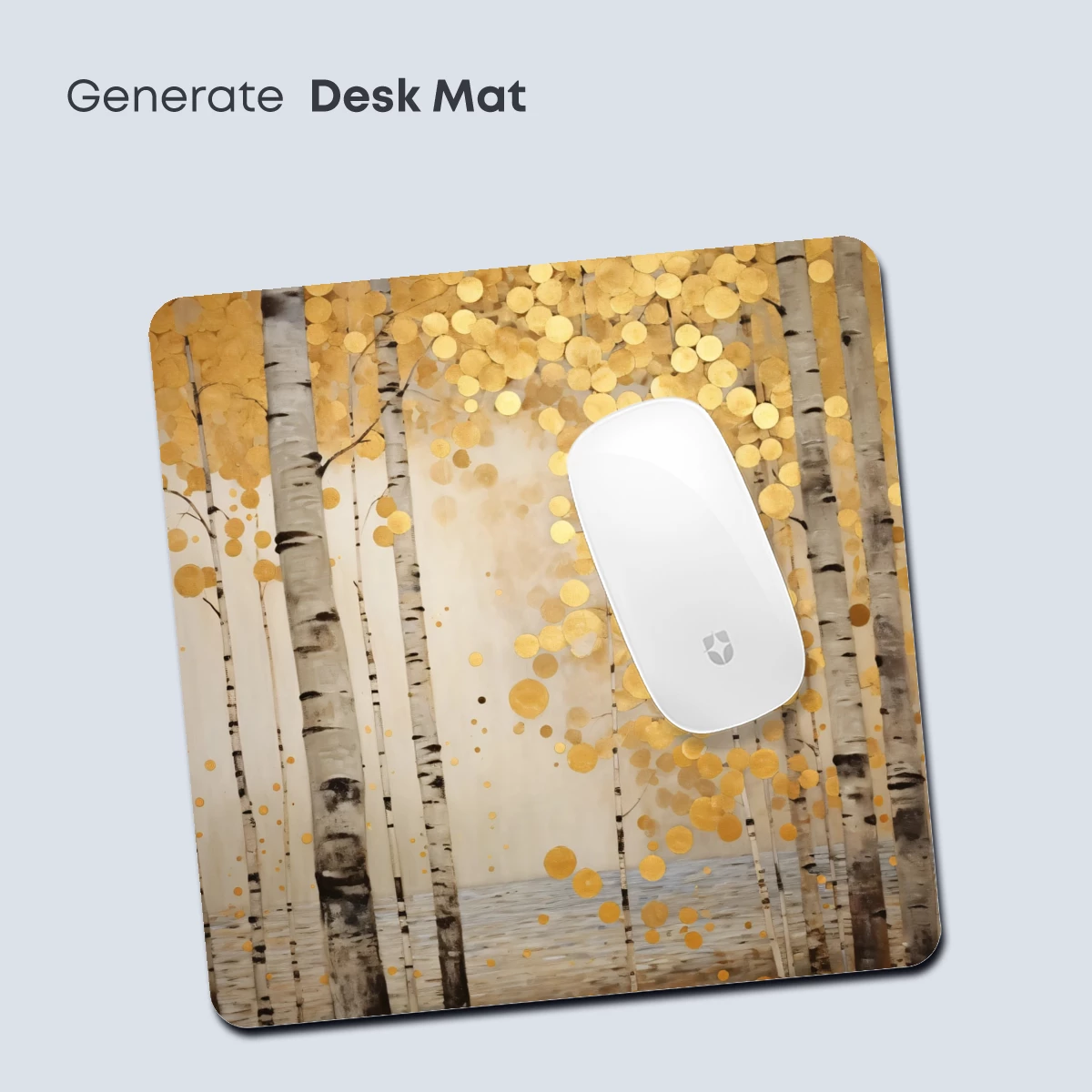 Golden Birch Whispers: Abstract Forest Glow - Image 4