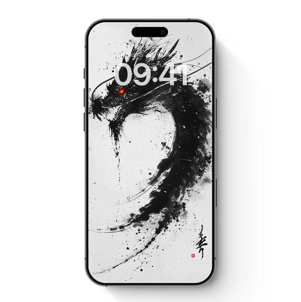 Ink Dragon’s Gaze: Abstract Brushstroke Power Ink Dragon's Gaze: Abstract Brushstroke Power
