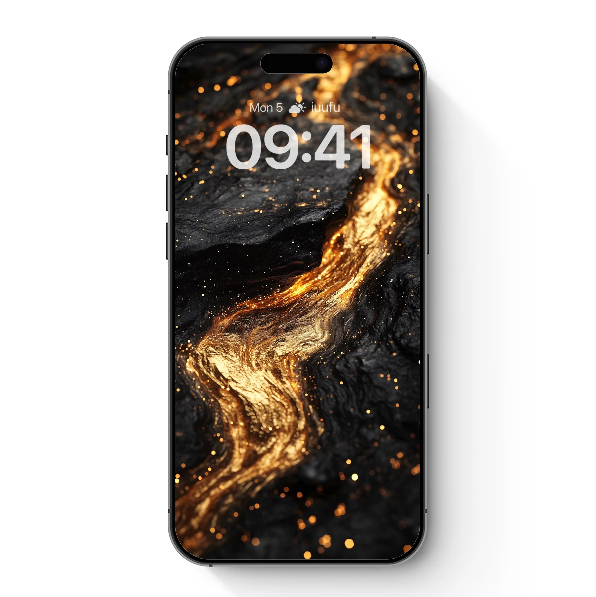 Golden Lava Flow: Elegance in Molten Artistry - Image 7