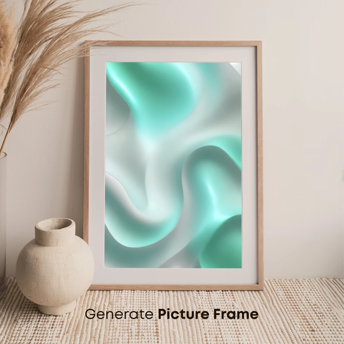 Ethereal Aqua Waves: A Fluid Symphony in Pastel - Image 7