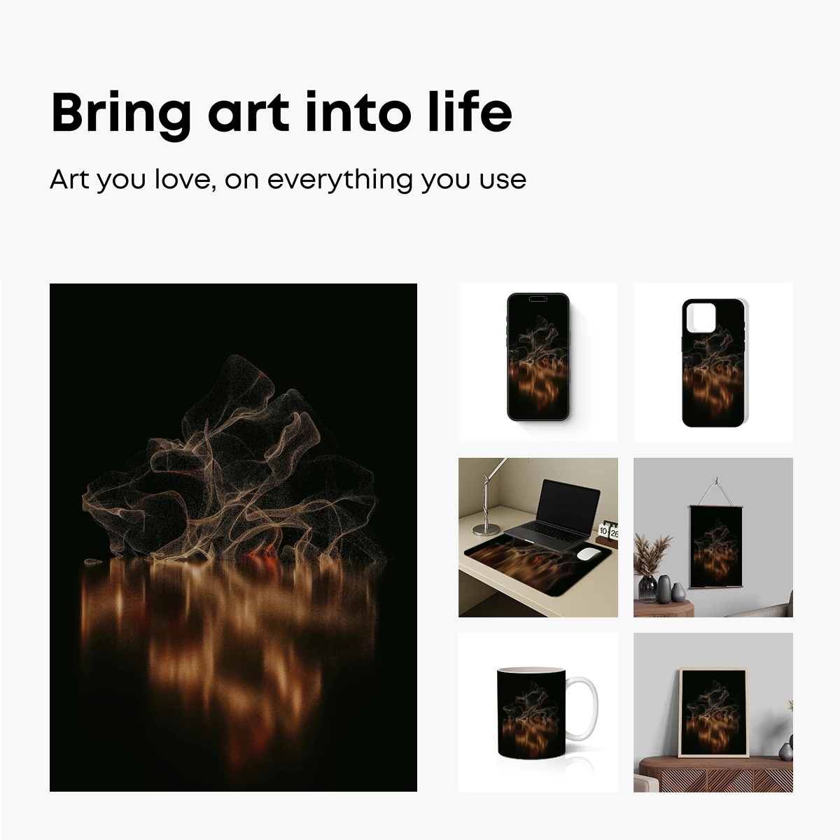 Ethereal Smoke Reflections: A Dance of Light and Shadow - Image 2