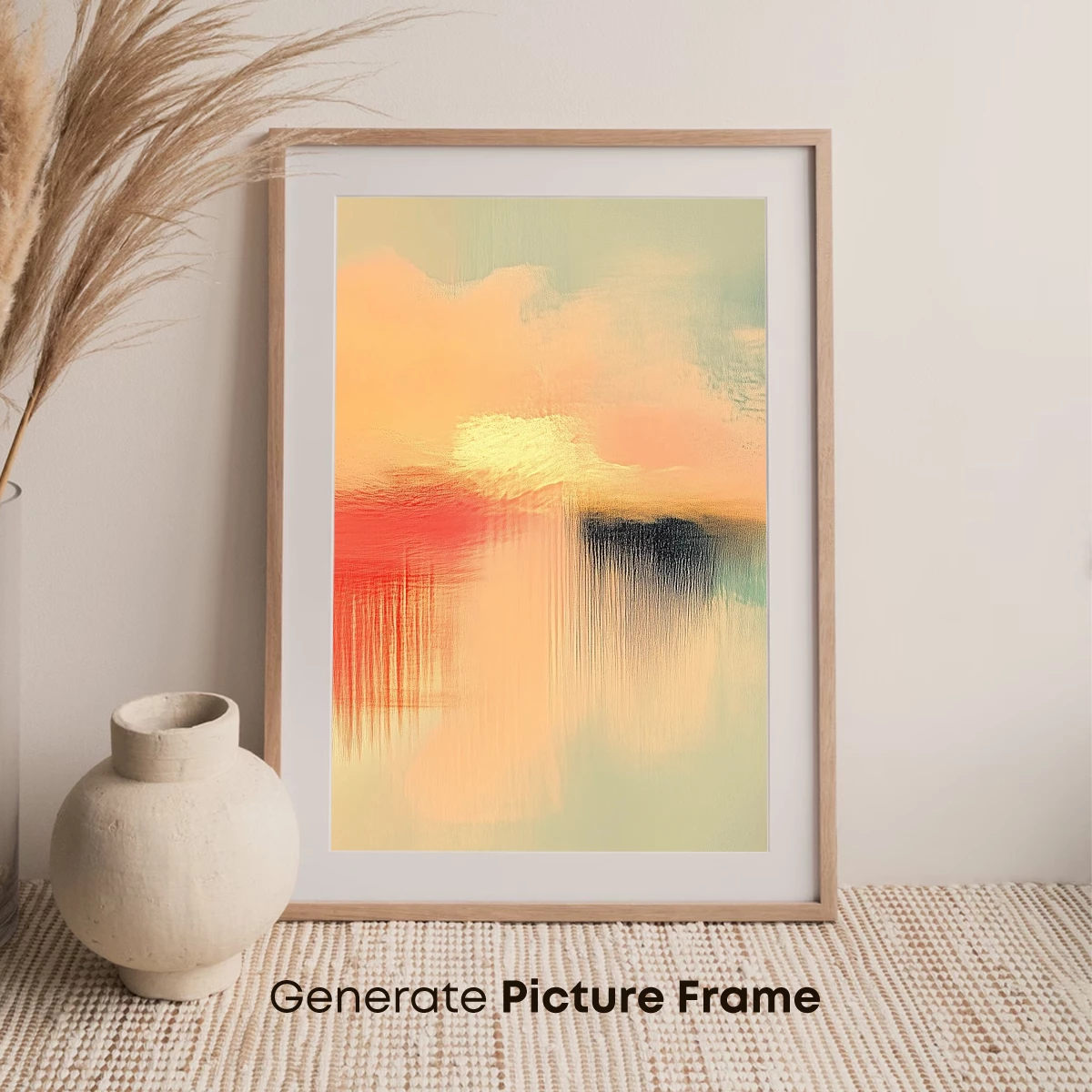 Abstract Sunset Symphony: Brushstroke Harmony - Image 7