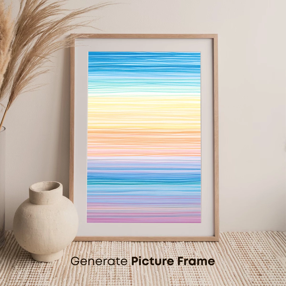 Horizon Hues: Abstract Stripes in Pastel Symphony - Image 7
