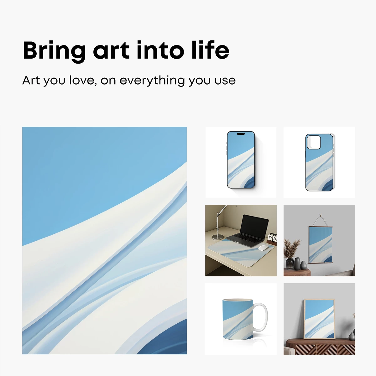 Ethereal Blue Waves: A Digital Odyssey