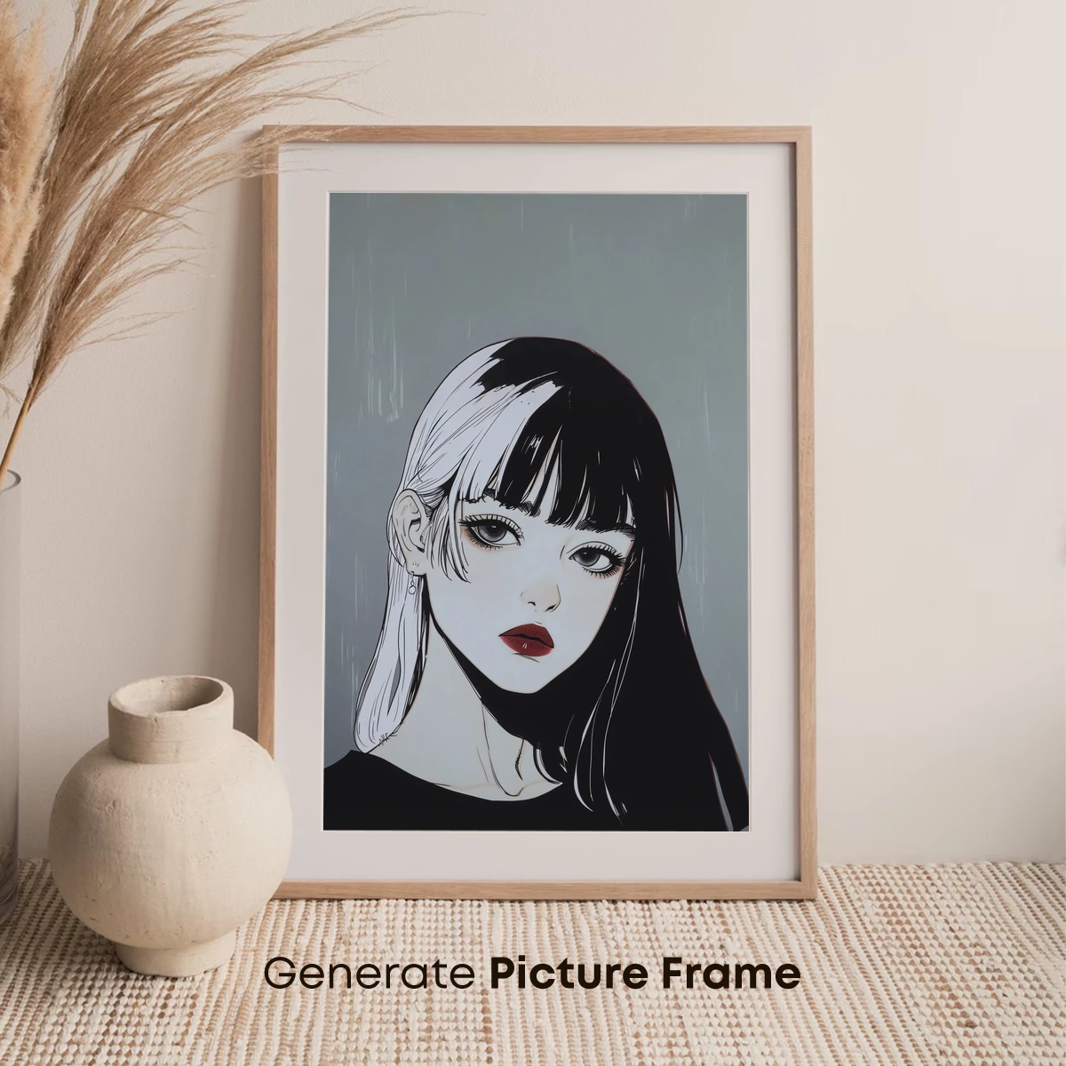 Monochrome Muse: Bold Contrast in Anime Artistry - Image 7