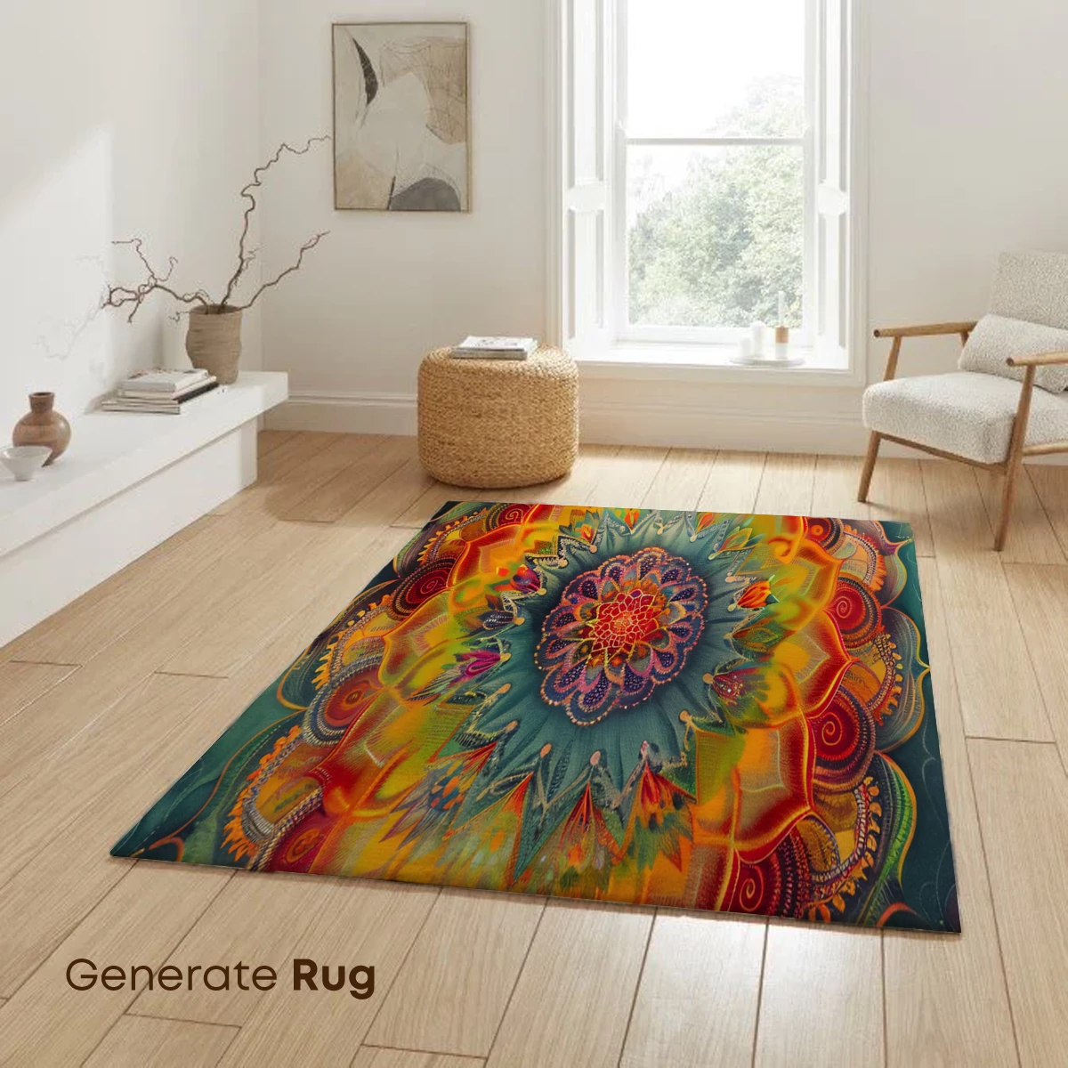 Mandala Symphony: Cosmic Bloom in Vibrant Harmony - Image 6