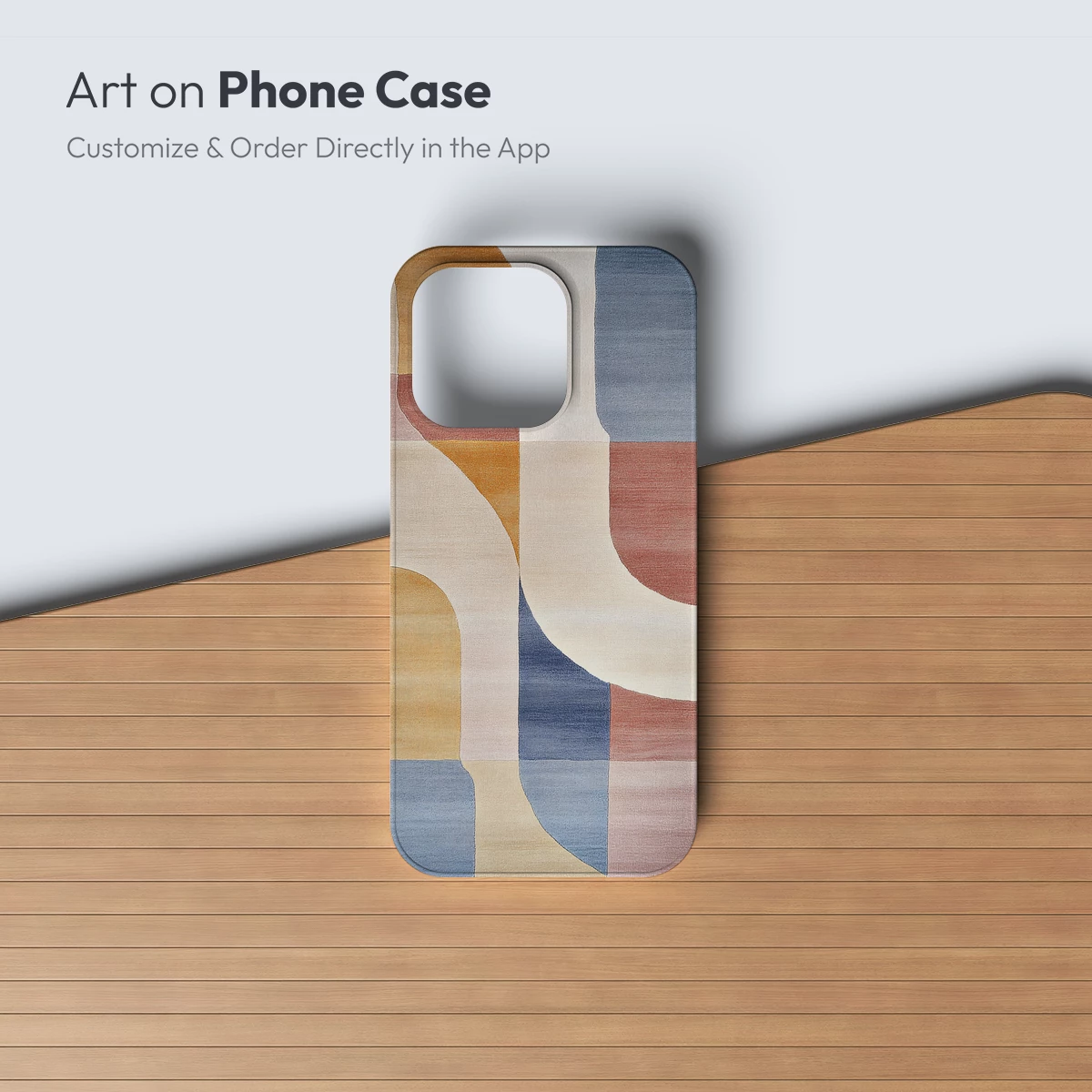 Abstract Canvas: Curved Elegance in Soft Tones - Image 3