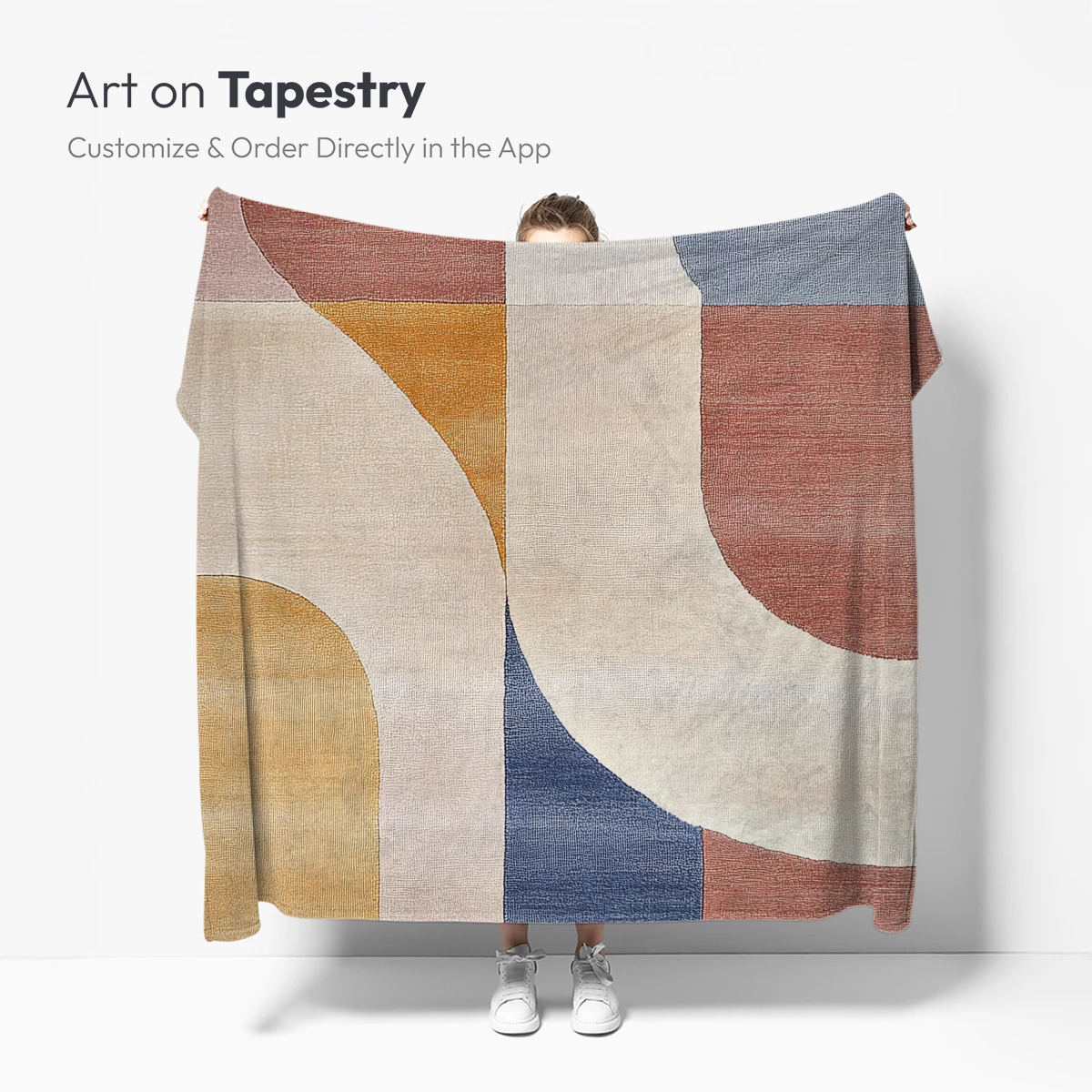 Abstract Canvas: Curved Elegance in Soft Tones - Image 5