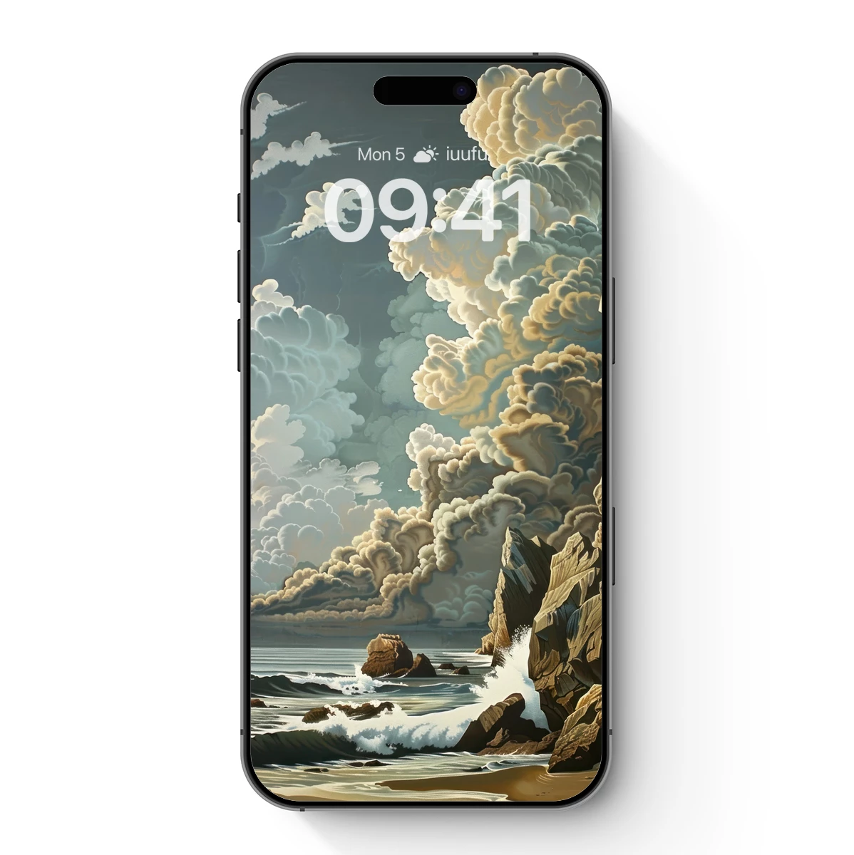 Cliffside Symphony: Ocean Waves and Clouds in Harmony