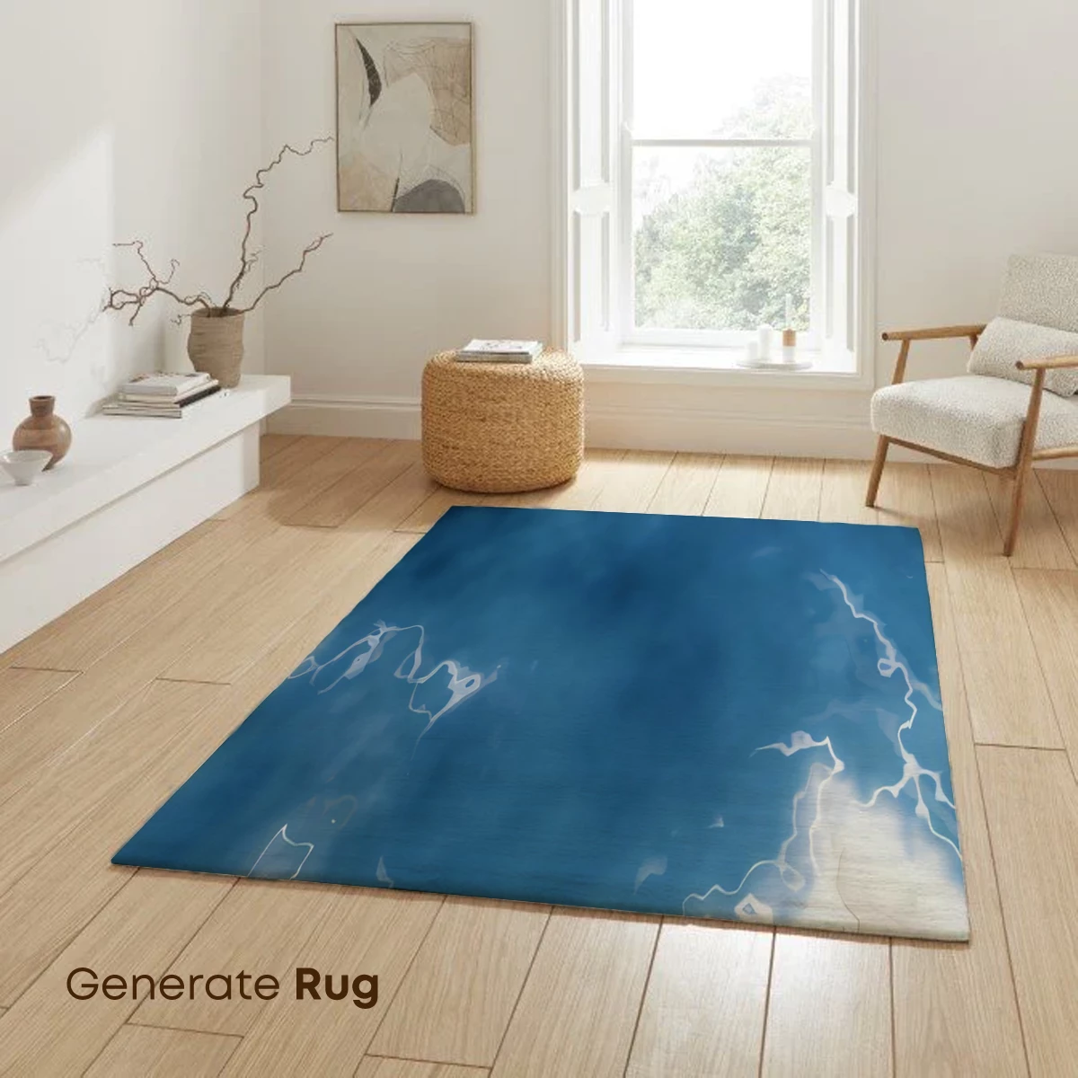 Ethereal Cloudscape: Blue and Beige Harmony - Image 6