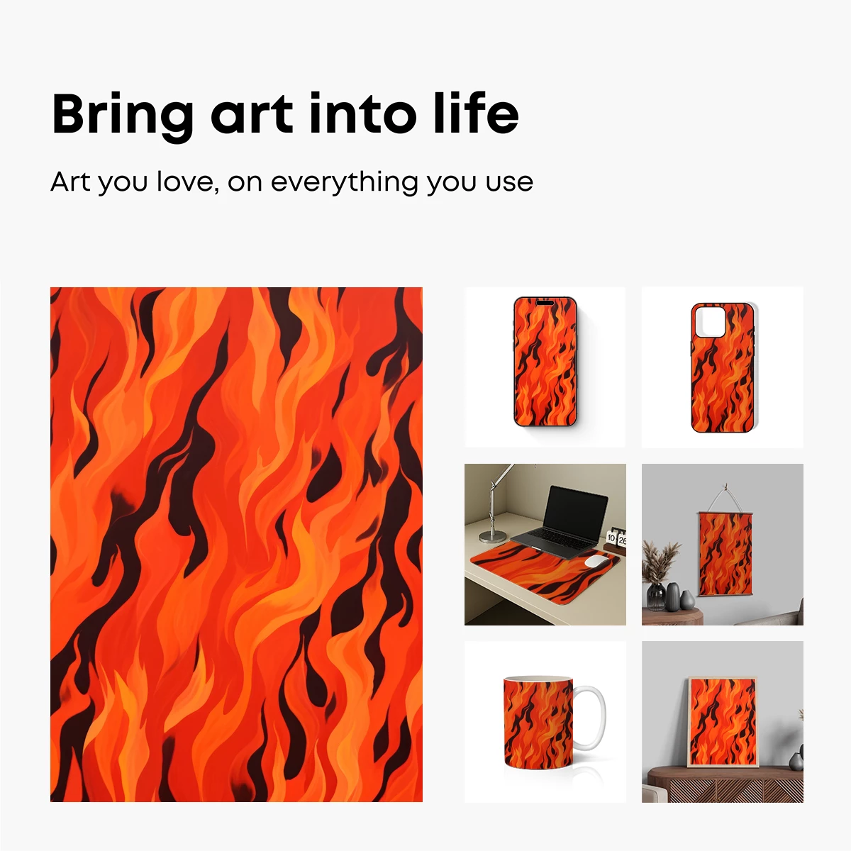 Fiery Flames: Abstract Blaze Art - Image 2