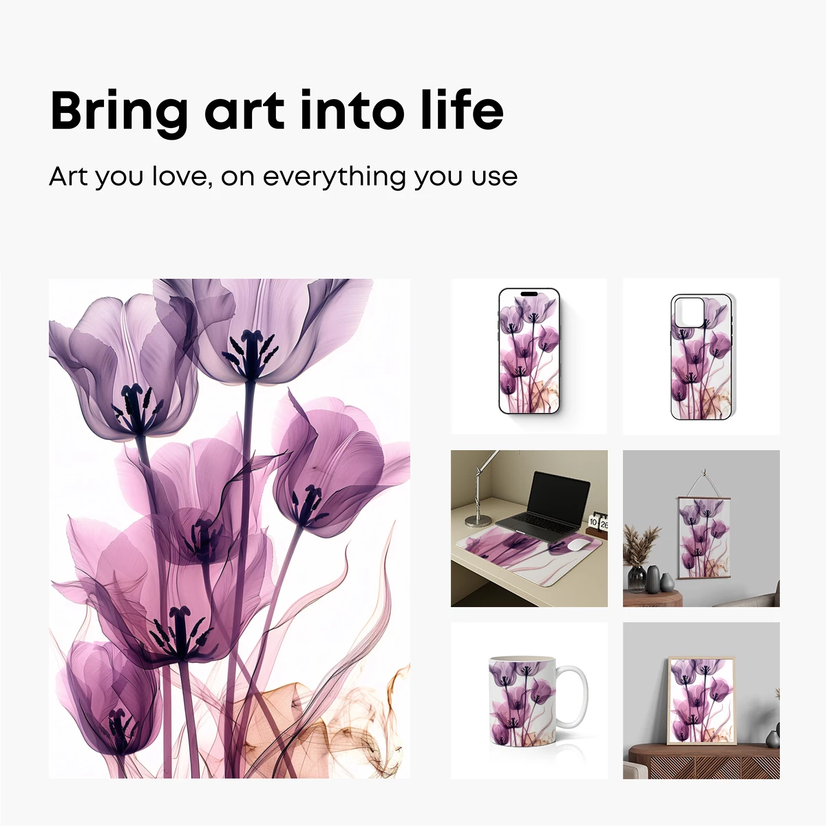 Ethereal Tulips: X-Ray Vision Artistry - Image 2