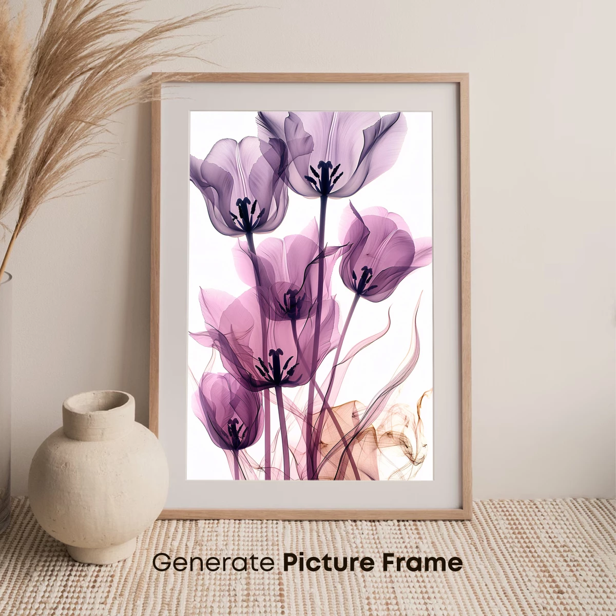 Ethereal Tulips: X-Ray Vision Artistry - Image 7