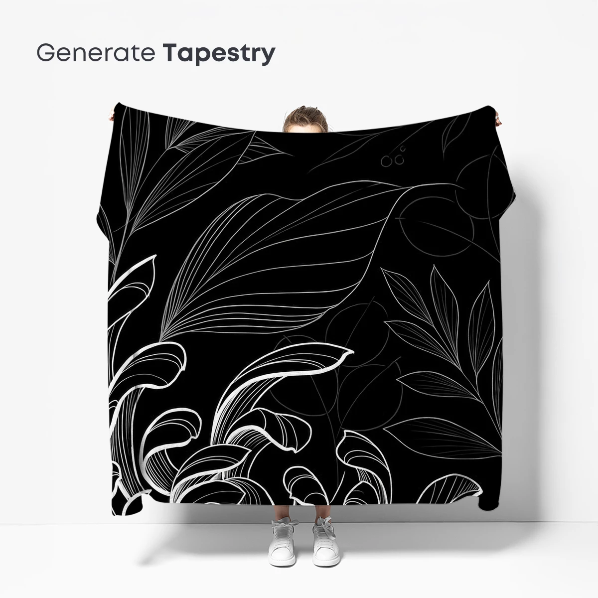 Elegant Monochrome Floral Symphony - Image 5