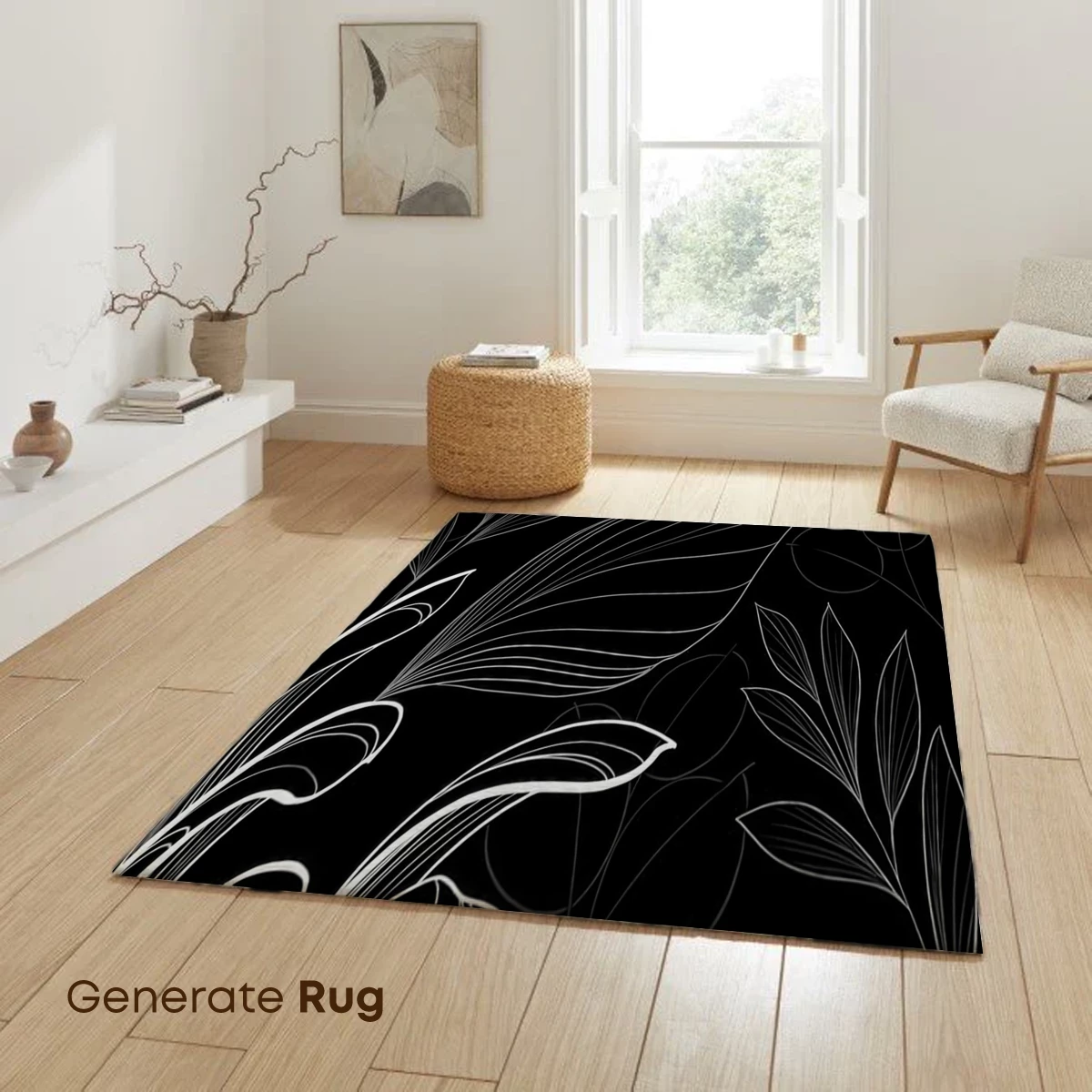 Elegant Monochrome Floral Symphony - Image 6