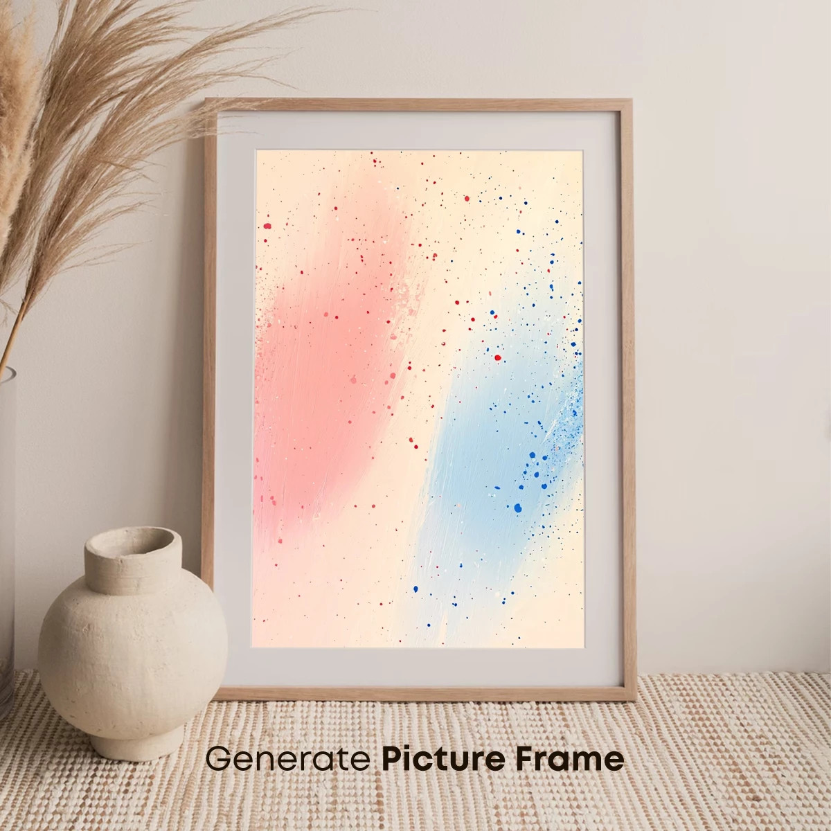Abstract Splash: Pink and Blue Harmony - Image 7