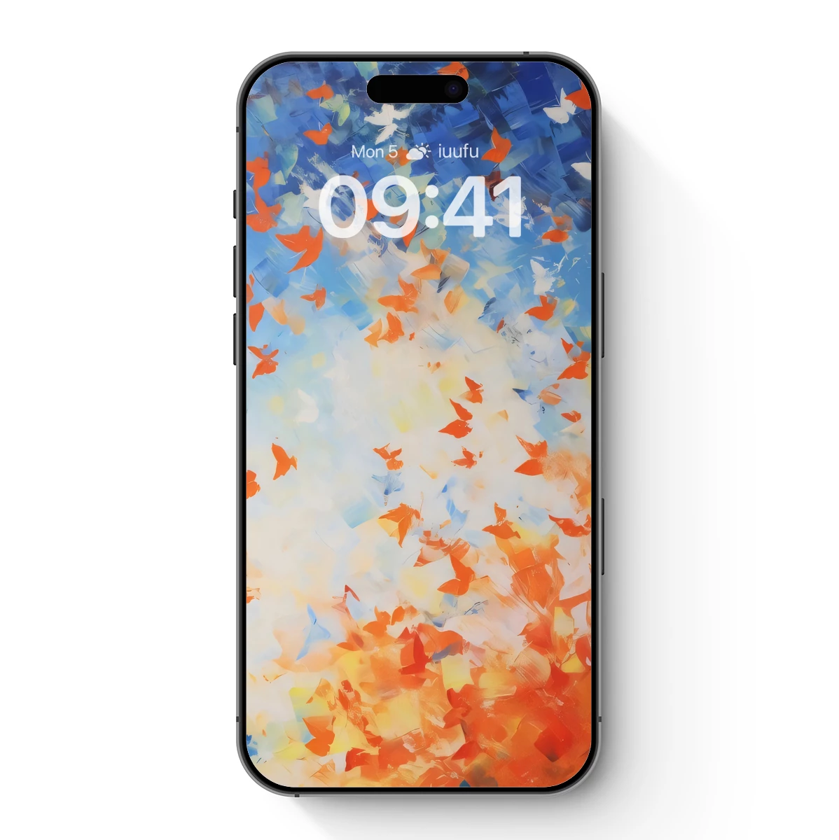 Butterfly Whirlwind: Abstract Flight in Orange and Blue