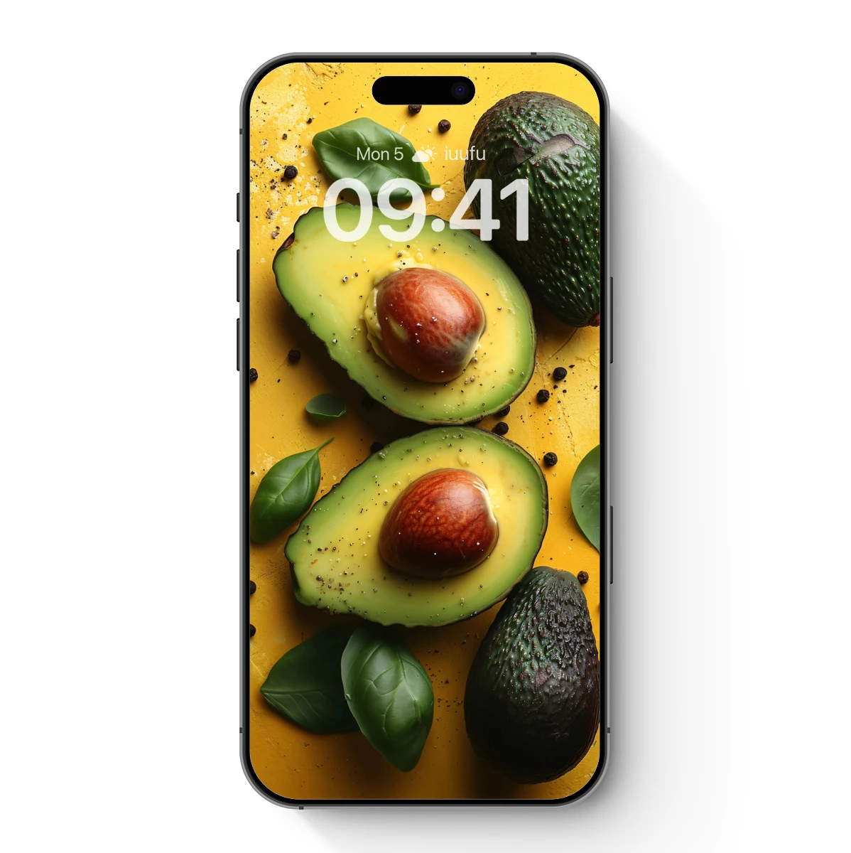 Avocado Elegance: Vibrant Slices on Yellow Canvas