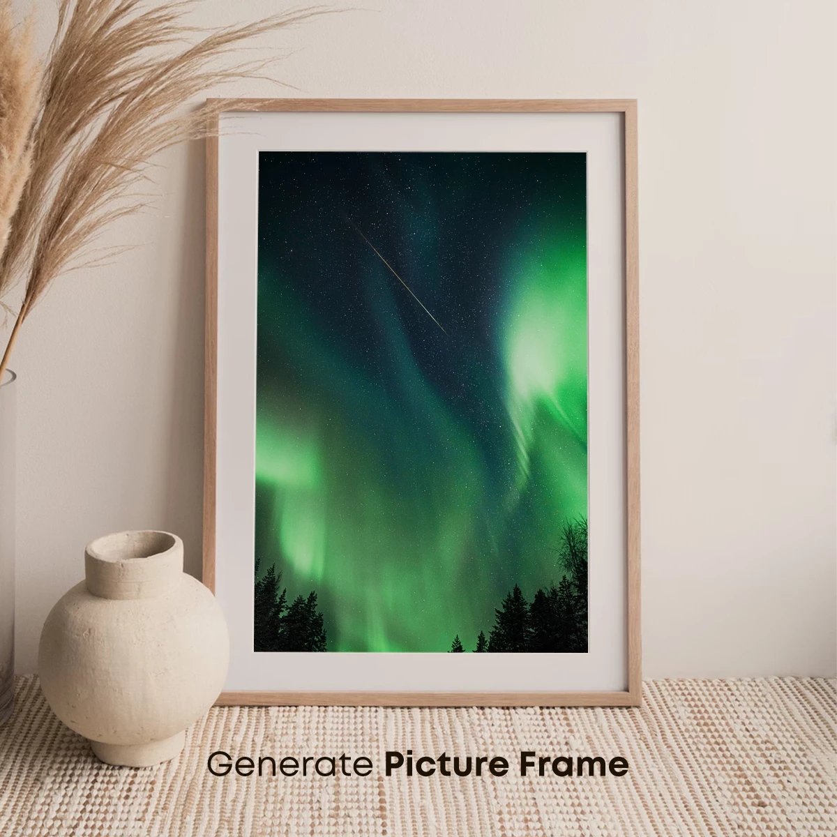 Aurora's Dance: Meteor Streaks Through Green Skies - Image 7