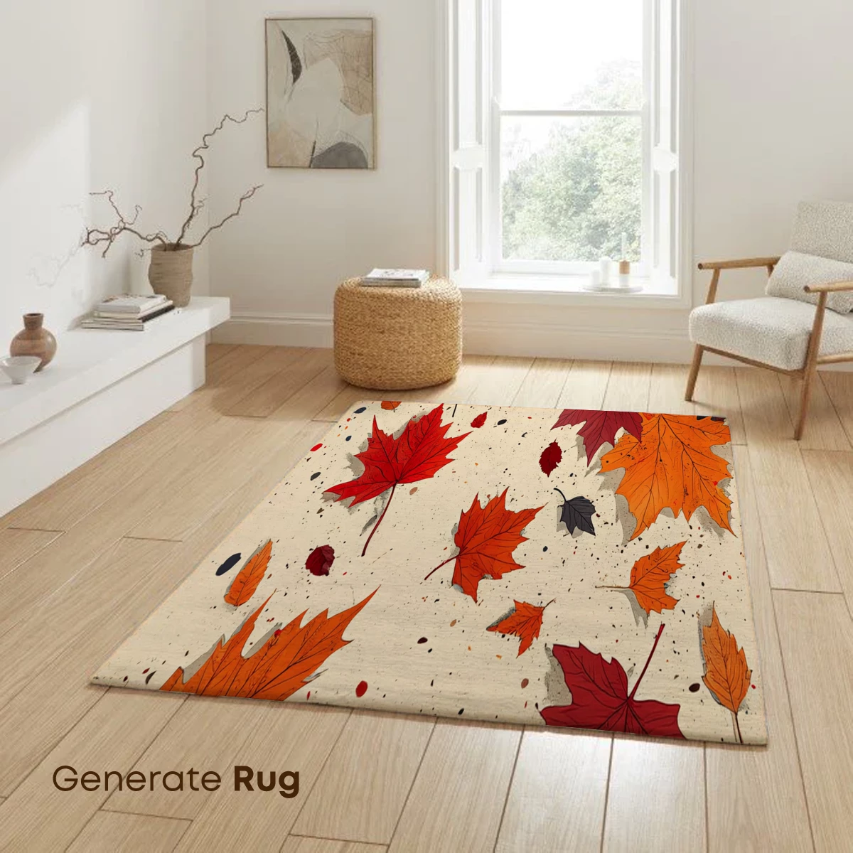 Autumn Symphony: Falling Leaves in Warm Hues - Image 6