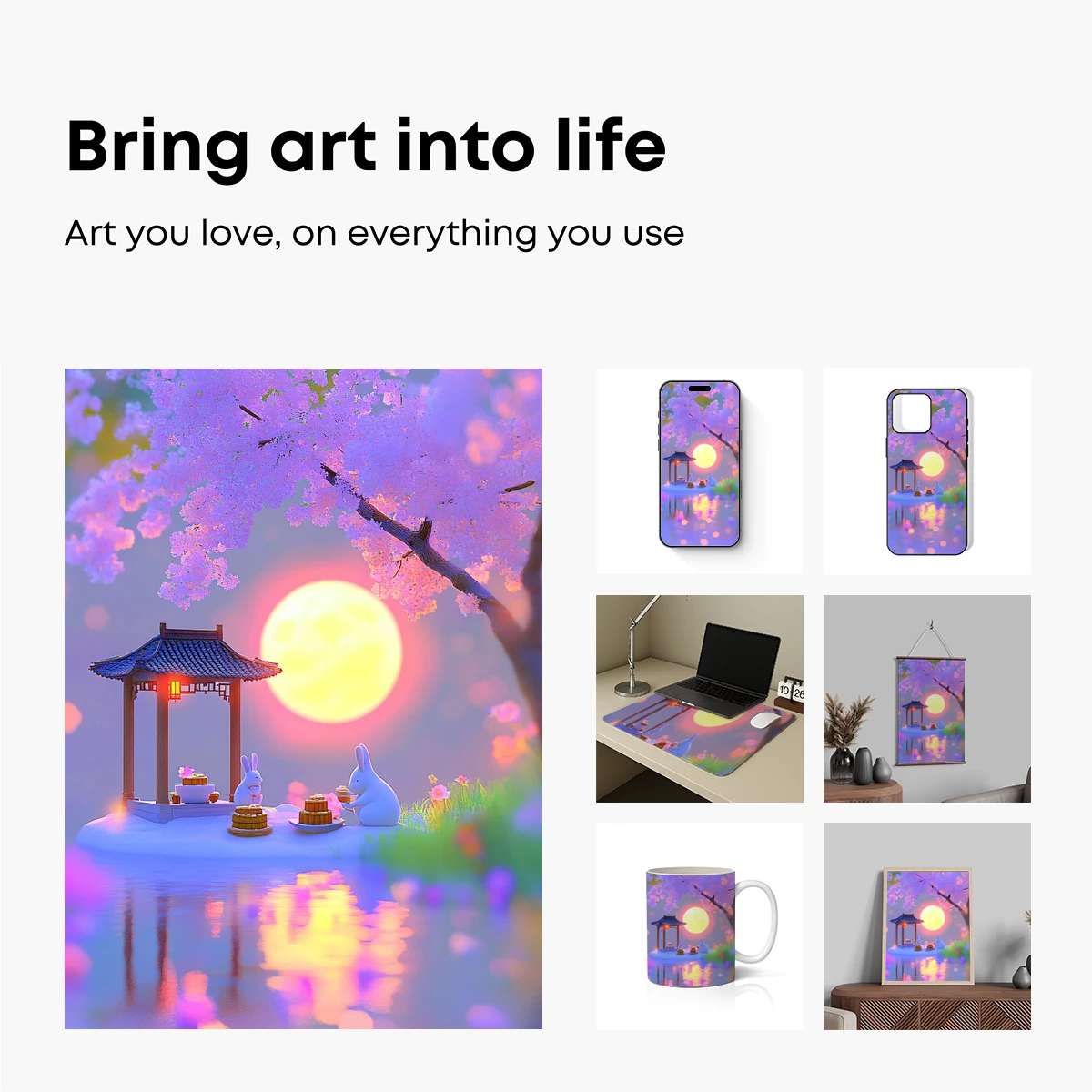 Cherry Blossom Moonlight Gathering - Image 2