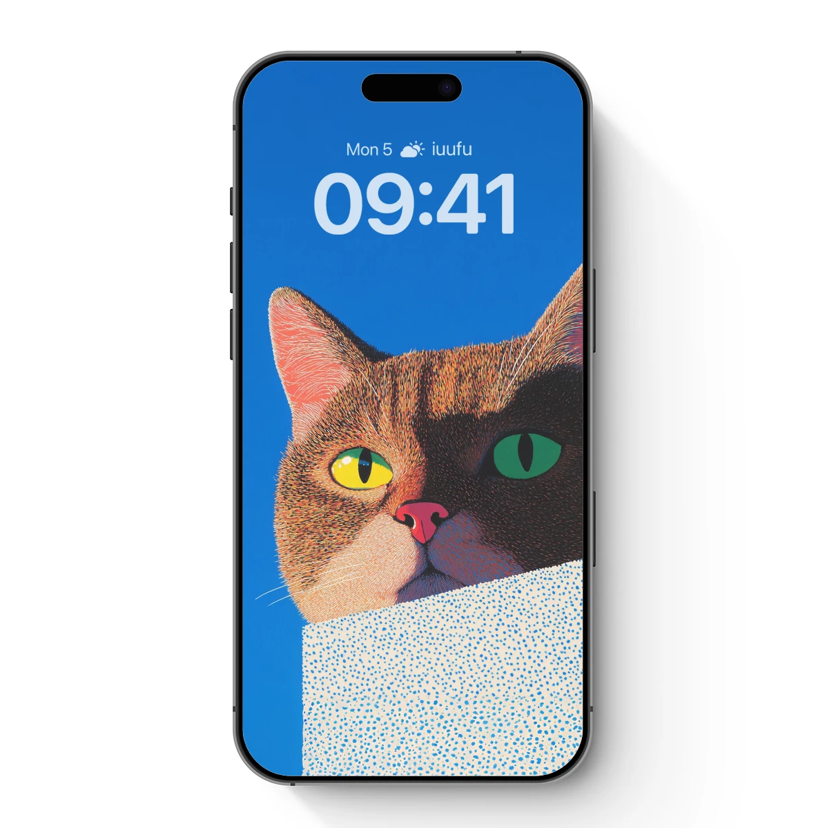 Feline Duo in Pointillist Bliss