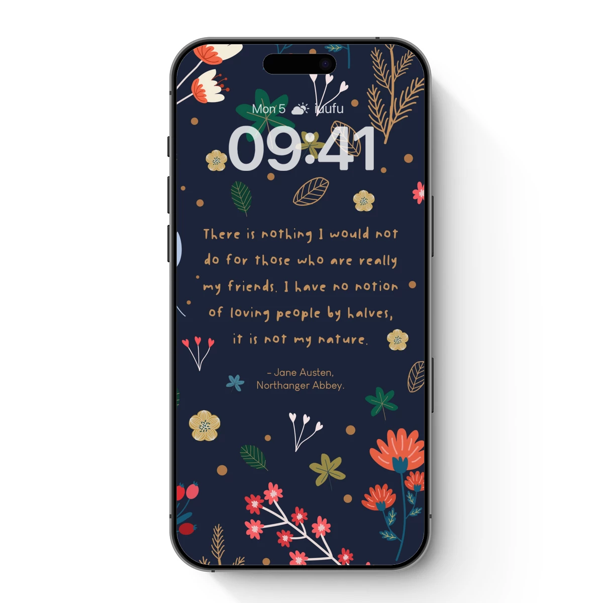 8K Minimal Aesthetic iPhone & Android Download: Jane Austen Quote Wallpaper