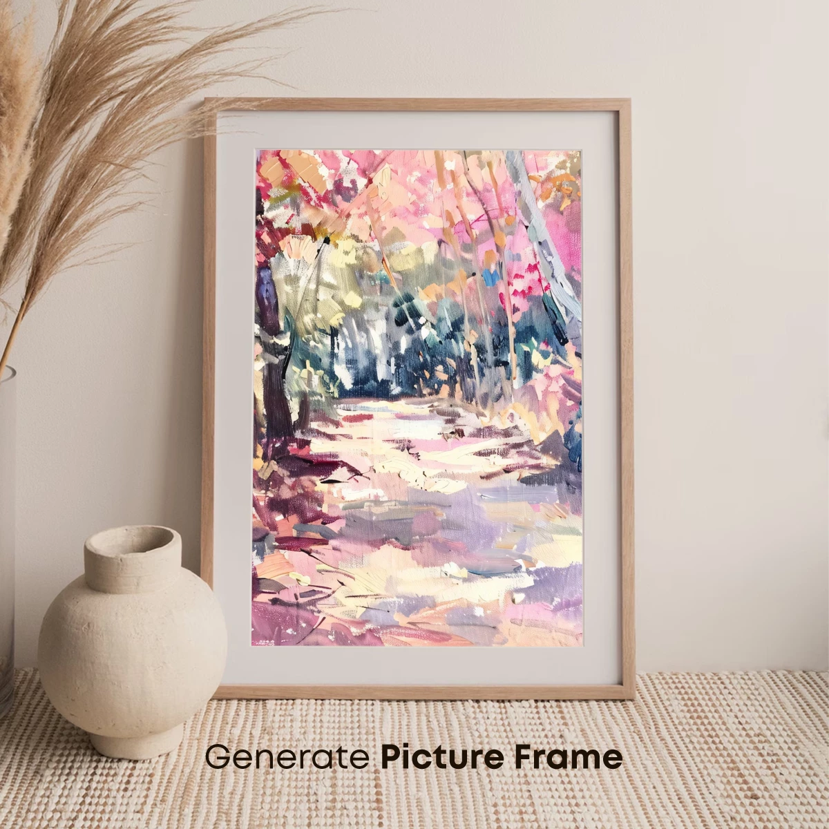 Enchanted Forest Path: Impressionist Spring Glow - Image 7