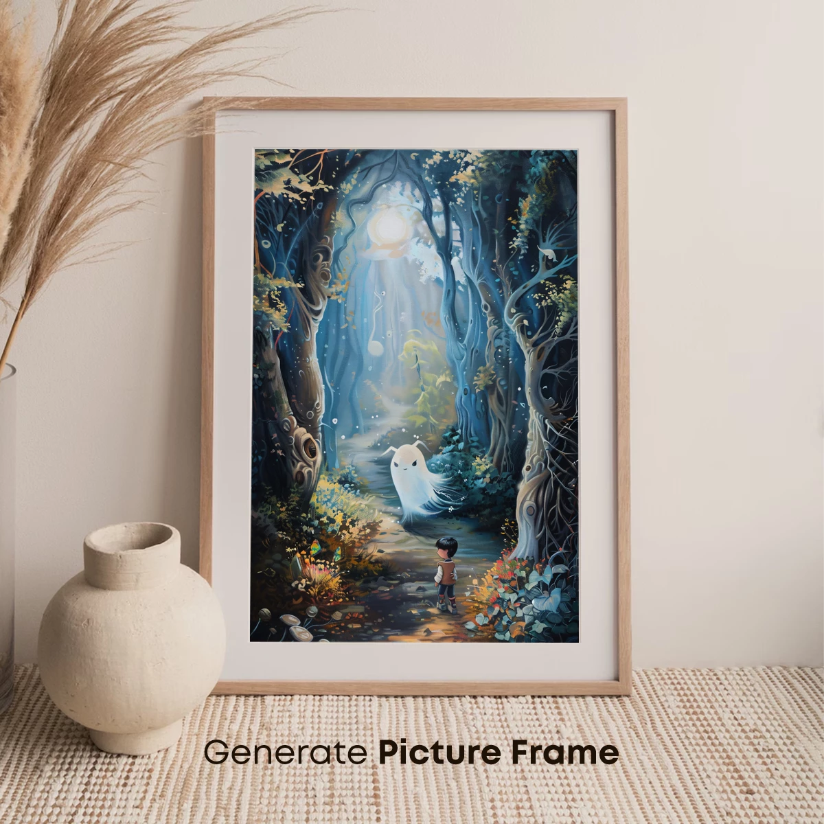 Enchanted Forest Encounter: Boy Meets Mystical Creature - Image 7